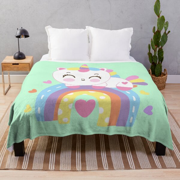 Item preview, Cute Kawaii Unicorn and rainbow. kawaii home decor, designed and sold by SusySell.