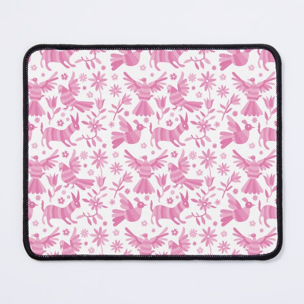 Item preview, Pink otomi, otomi texture, mexican otomi, mexican art, mexican craft, mexican folk, otomi texture, mexican pattern, flowers, birds, animals, pink, light pink designed and sold by Terevela.