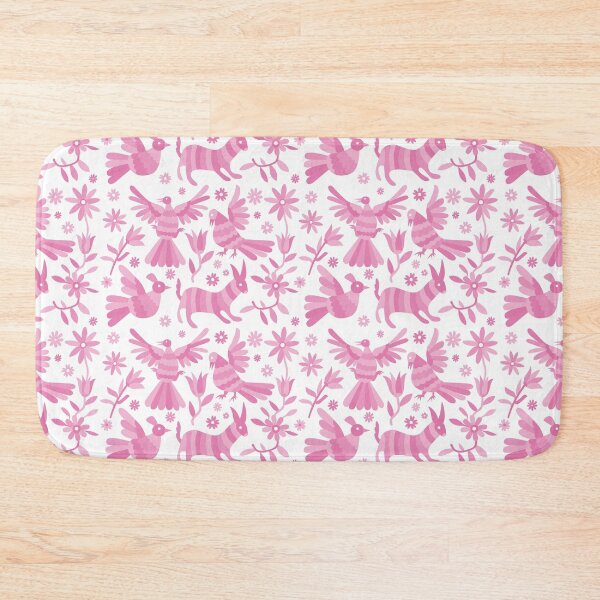 Item preview, Pink otomi, otomi texture, mexican otomi, mexican art, mexican craft, mexican folk, otomi texture, mexican pattern, flowers, birds, animals, pink, light pink designed and sold by Terevela.