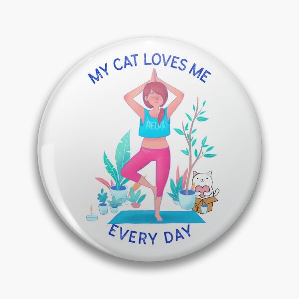 Item preview, All I need is love and yoga and my cat designed and sold by RiadMannan.