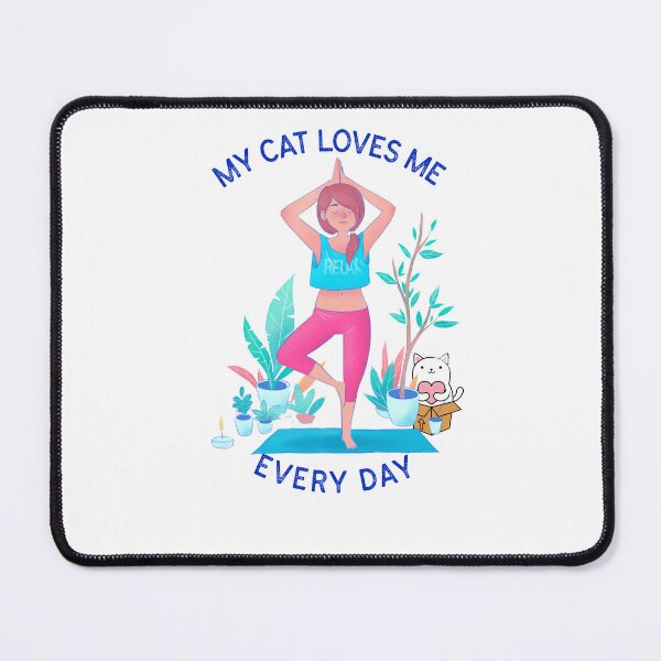 Item preview, All I need is love and yoga and my cat designed and sold by RiadMannan.