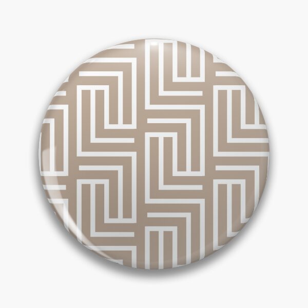 Item preview, Brown and White Tessellation Line Pattern Pairs DE 2022 Popular Color Trail Dust DE6123 designed and sold by ColorOfTheYears.
