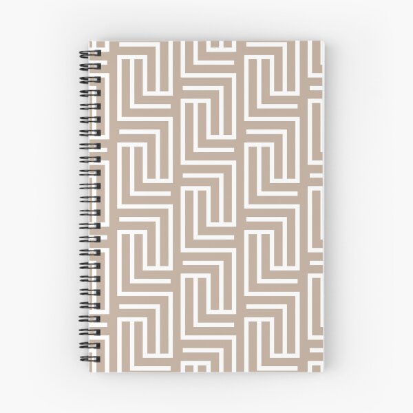 Item preview, Brown and White Tessellation Line Pattern Pairs DE 2022 Popular Color Trail Dust DE6123 designed and sold by ColorOfTheYears.