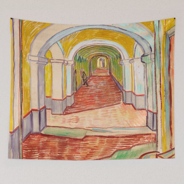 Item preview, Impressionist Painting Corridor in the Asylum (1889) by Vincent Van Gogh designed and sold by Designedbysm.