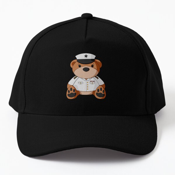 Marine Teddy Bear Baseball Cap