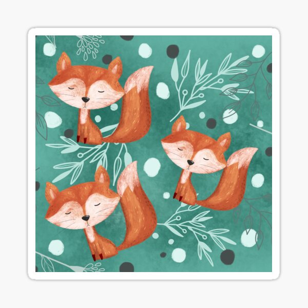 Fox in the woods Sticker