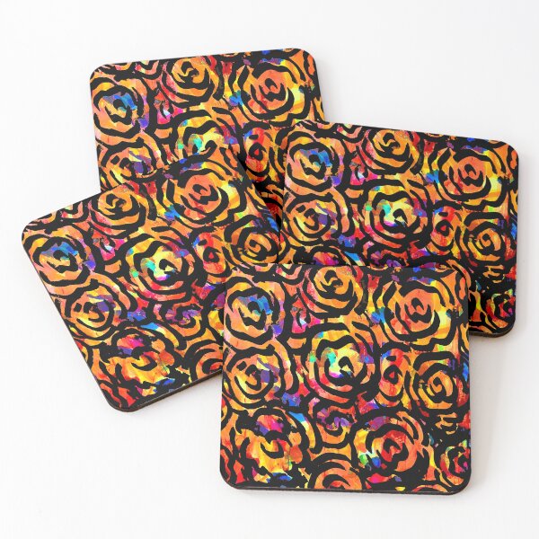 Item preview, Floral Party Orange designed and sold by hatvail.