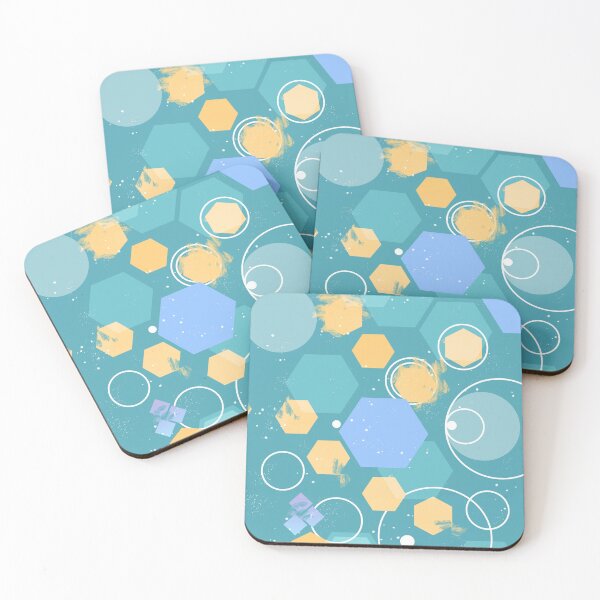 Item preview, Blue Geometric Pattern With Abstract Shapes designed and sold by Wysoh.