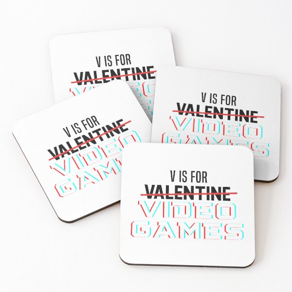 Item preview, V Is For Video Games Funny Valentines designed and sold by Yakuzads.