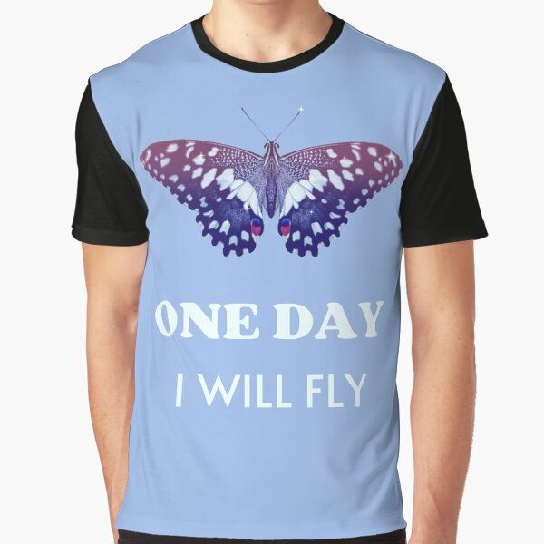 Item preview, One Day I will Fly Purple Bule Butterfly designed and sold by LTM-tee.