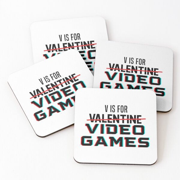 Item preview, V Is For Video Games Funny Valentines designed and sold by Yakuzads.