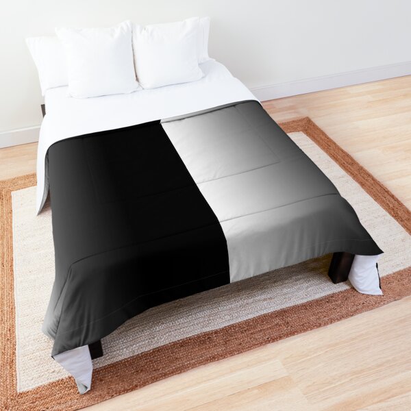 White Gray and Black Gradient Comforter