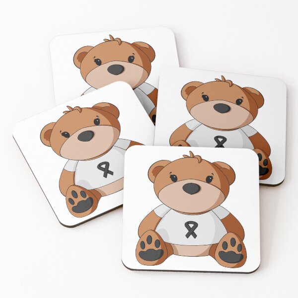 Aperçu de l'œuvre Melanoma Awareness Teddy Bear créée et vendue par Alisha Ober Designs.