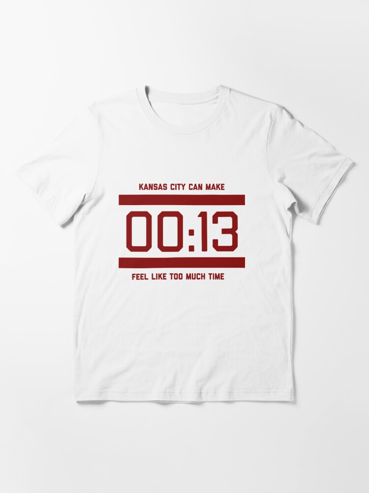 13 seconds chiefs shirt, Inspired by Chiefs coach Andy Reid's words to  Patrick Mahomes Essential T-Shirt for Sale by ismailalrawi