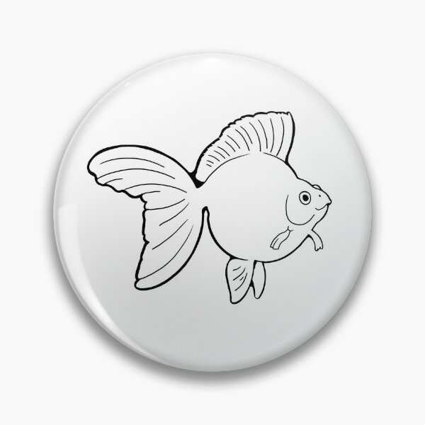 Item preview, Goldfish Ryukin - White Silhouette designed and sold by Puddmuppy.