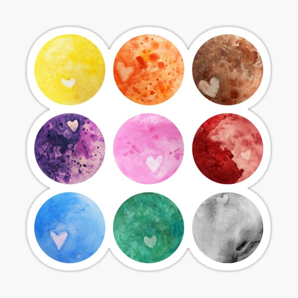 Heart Moons Sticker