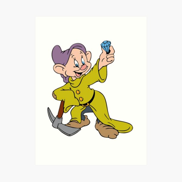 Dopey Svg Snow White Svg Dwarf Dopey Svg Seven Art Print By Lukenorton Redbubble 