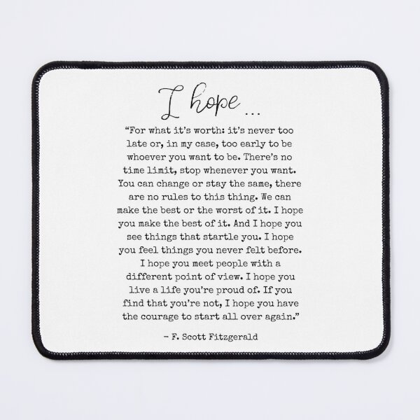 Item preview, For what it's worth - F. Scott Fitzgerald Quote designed and sold by shmodev.