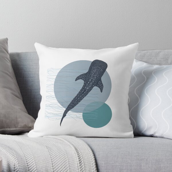 Whale Shark Throw Pillow