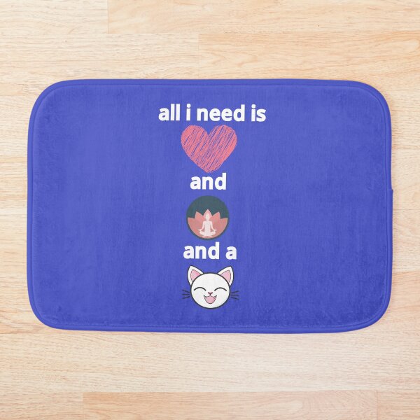 Item preview, all i need is love and yoga and a cat designed and sold by Happy-Child.