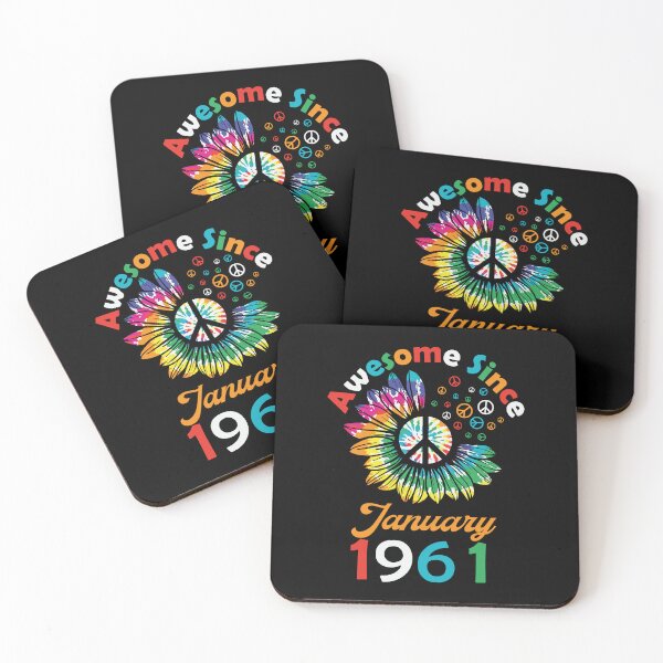 Item preview, Funny Birthday Quote, Awesome Since January 1961, Retro Birthday designed and sold by Estrytee.