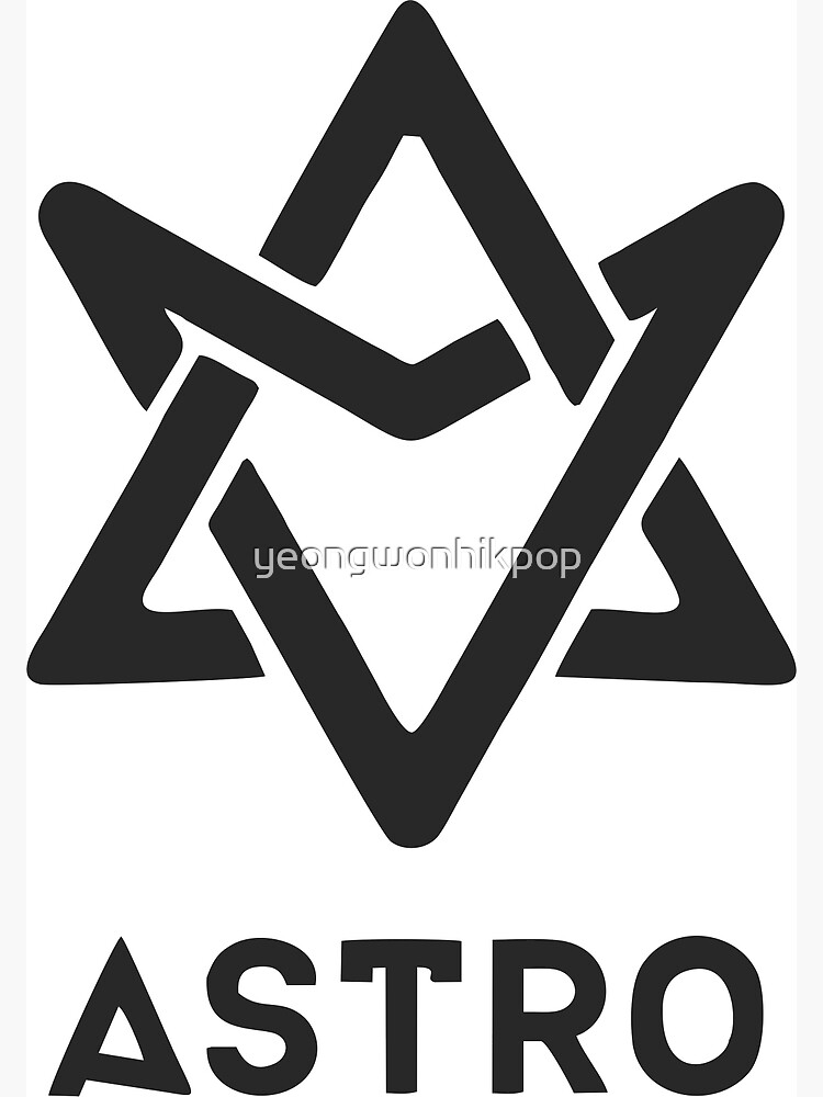 Astro Black Logo Photographic Print For Sale By Yeongwonhikpop Redbubble