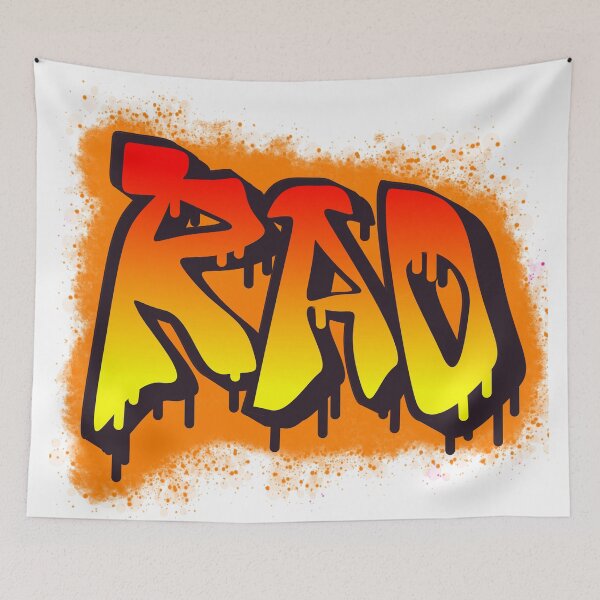 Item preview, RAD Graffiti Style Red Orange Yellow designed and sold by Creations-By-Em.