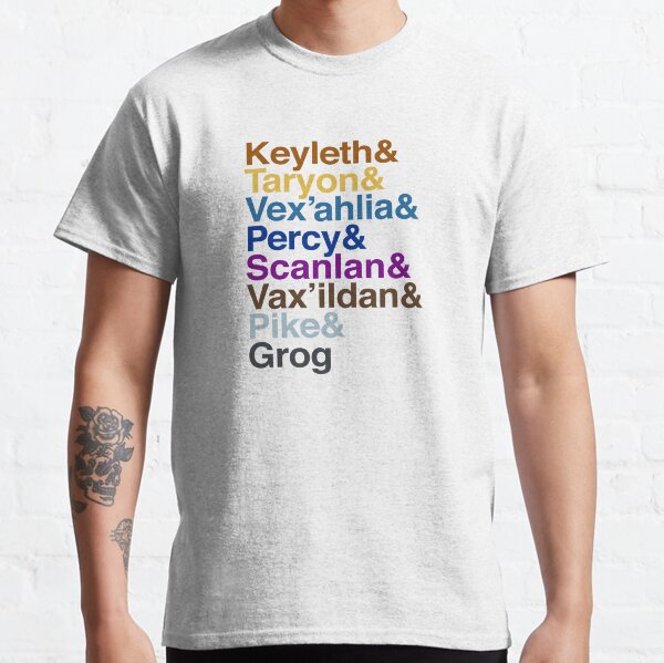 Critical Role Vox Machina Helvetica Names Classic T-Shirt