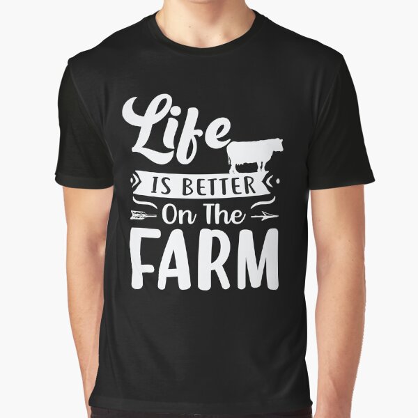 Vista previa del artículo con la obra «La vida es mejor en la granja - Citas divertidas para los amantes de las vacas», diseñado y vendido por Delandor.