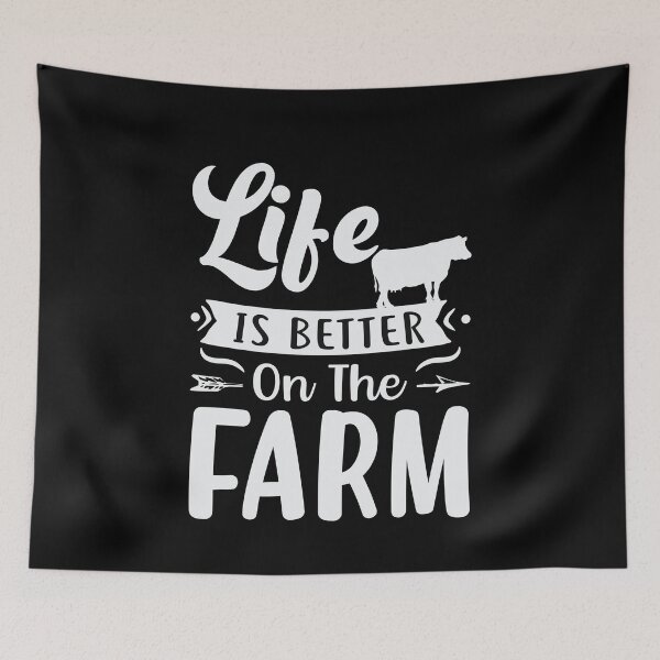Item preview, Life Is Better On The Farm - Funny Cow Lovers Quotes designed and sold by Delandor.