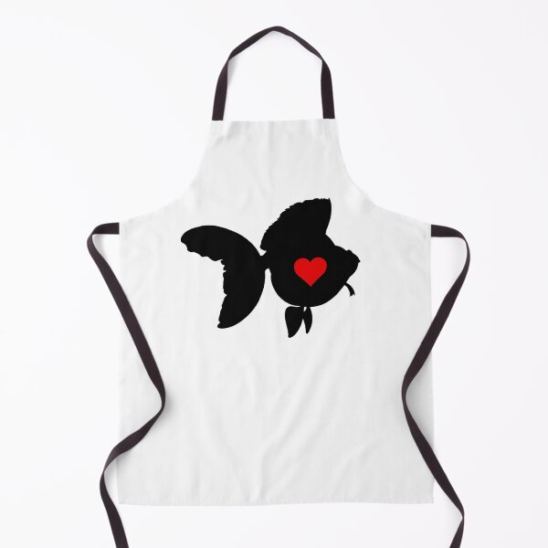 Item preview, Goldfish Ryukin - Black Silhouette and Heart designed and sold by Puddmuppy.