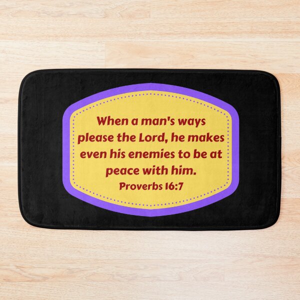 Item preview, Bible Verse Proverbs 16:7 designed and sold by Prayingwarrior.
