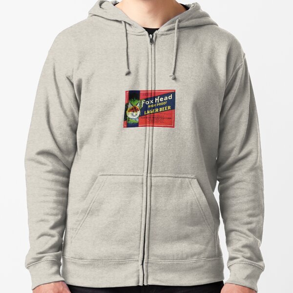 Fox Head Lager Beer Zipped Hoodie