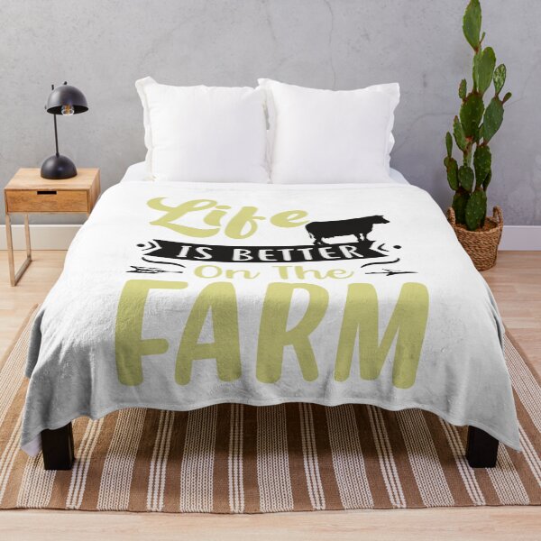 Item preview, Life Is Better On The Farm - Funny Cow Lovers Quote designed and sold by Delandor.