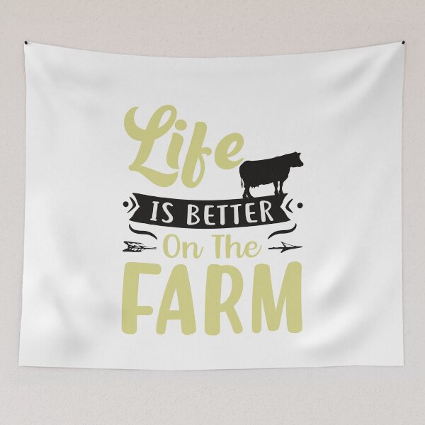 Item preview, Life Is Better On The Farm - Funny Cow Lovers Quote designed and sold by Delandor.