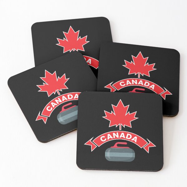 Item preview, Canada Canadian Team Curling Red White Winter Sports designed and sold by ZiesMerch.