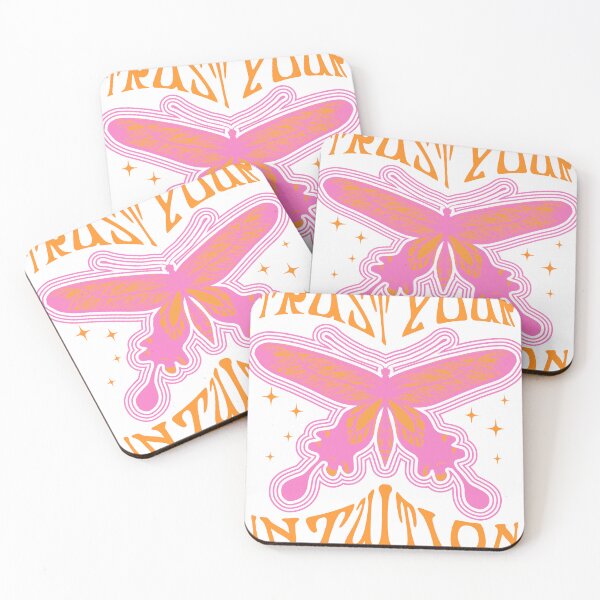 Item preview, Neon Hippy butterfly, Trust your intuition quote designed and sold by NKTN.
