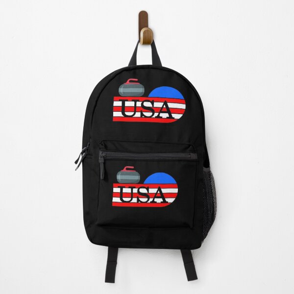 Item preview, USA Team Curling Stone Rock Red White And Blue designed and sold by ZiesMerch.