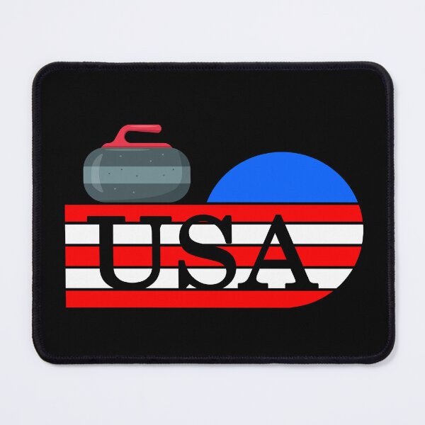 Item preview, USA Team Curling Stone Rock Red White And Blue designed and sold by ZiesMerch.