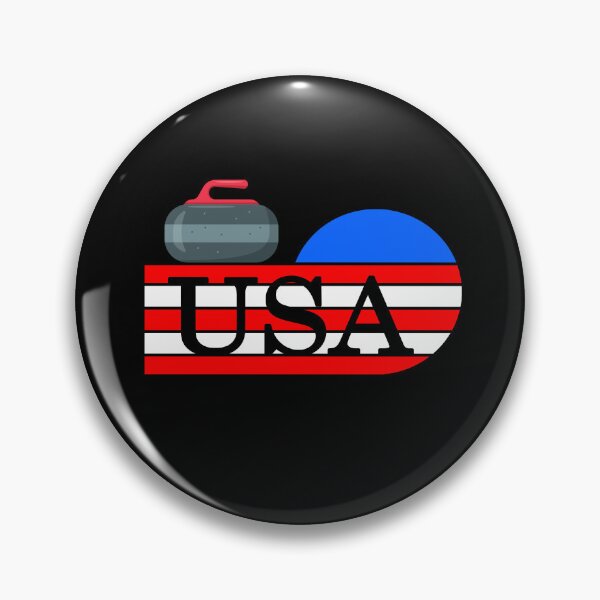 Item preview, USA Team Curling Stone Rock Red White And Blue designed and sold by ZiesMerch.