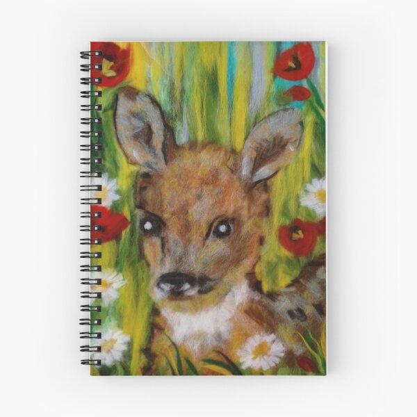 Item preview, fawn, deer, doe, in a field of flowers designed and sold by FLEURDELAINE04.
