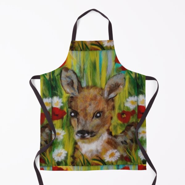 Item preview, fawn, deer, doe, in a field of flowers designed and sold by FLEURDELAINE04.