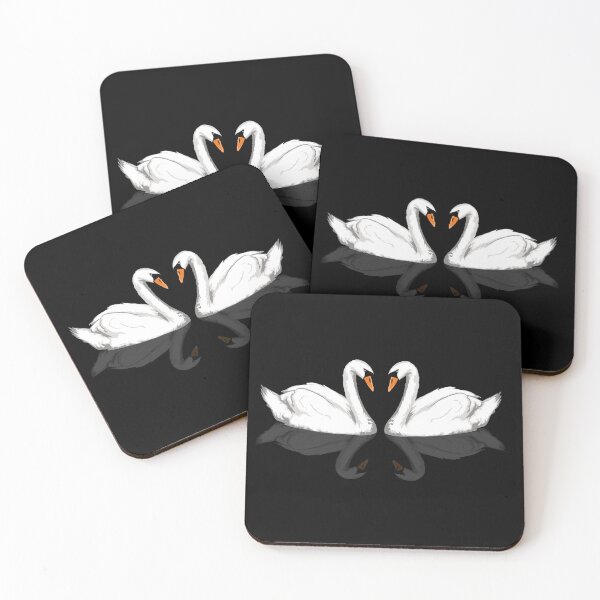 Item preview, Two swans forming a heart shape designed and sold by Captain Chromatic.