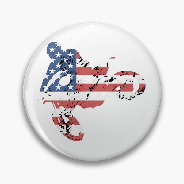 Item preview, USA motocross American flag motorcycle dirt bike rider designed and sold by UpwardSpin.