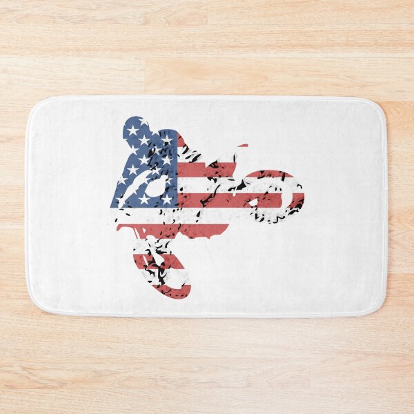 Item preview, USA motocross American flag motorcycle dirt bike rider designed and sold by UpwardSpin.