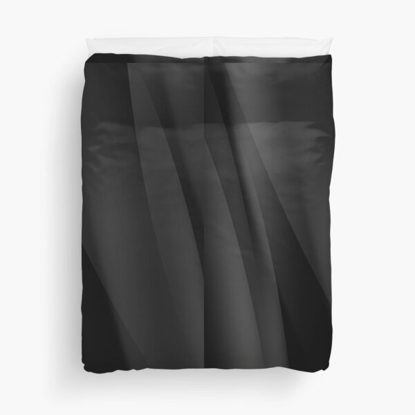 Black and White Gradient Waves - Design 2 Duvet Cover