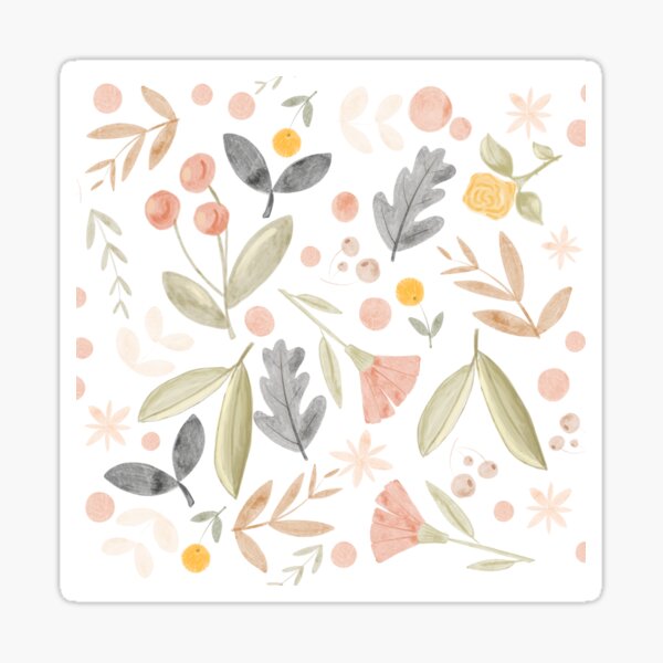 Watercolor flowers Sticker