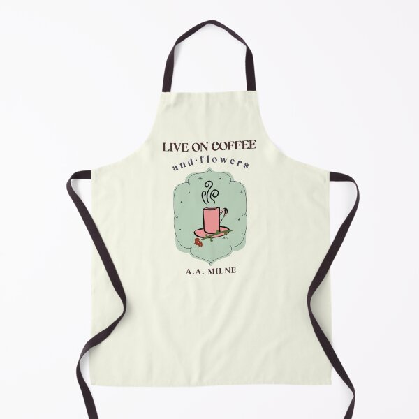 Item preview, A.A. Milne Light Academia Coffee Quote, Live on Coffee and Flowers designed and sold by IceCreamMuseum.