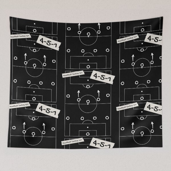 Item preview, Football Soccer Tactics 4-5-1 for dark items designed and sold by 133DandC.