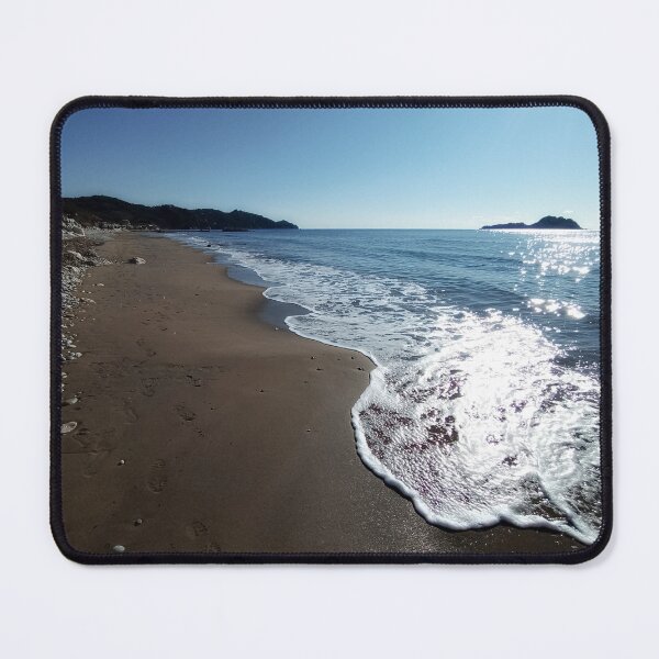 Item preview, EVEN IN WINTER LIFE'S A BEACH, ARILLAS BEACH CORFU GREECE designed and sold by nickbrayimages.